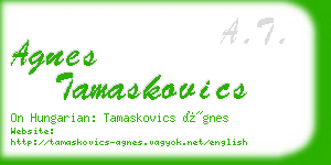 agnes tamaskovics business card